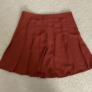 Burnt orange tennis skirt